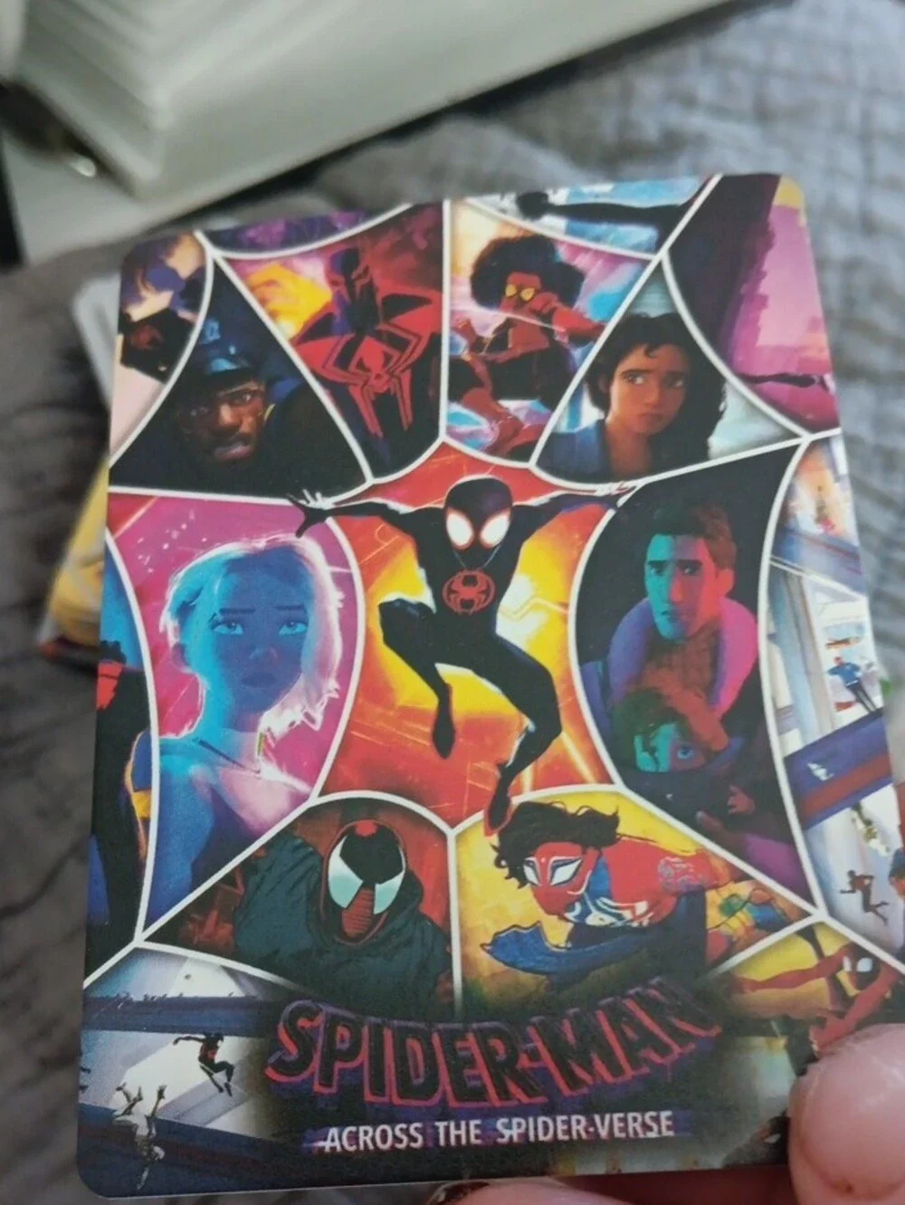 Spiderman Gwen Stacy Trading Card - Purple, Black, White